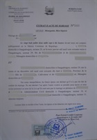 Extrait d'acte de mariage